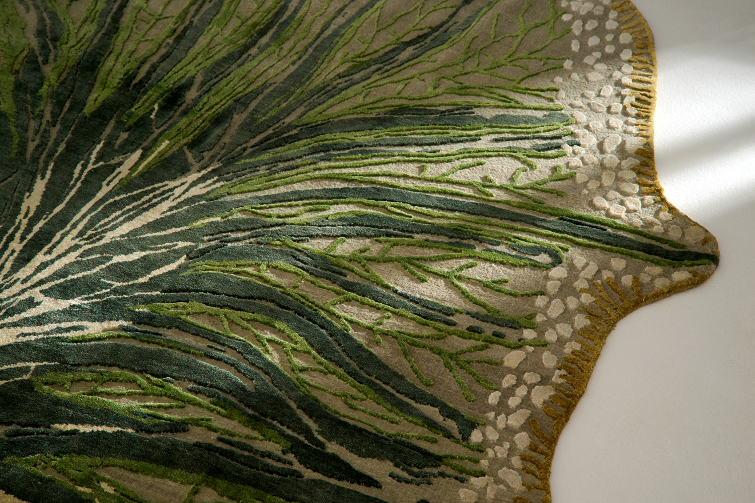 Ковёр Шёлк/Шерсть/Хлопок FLORALIS ИНДИЯ ART de VIVRE FLORALIS GREEN I Фигура