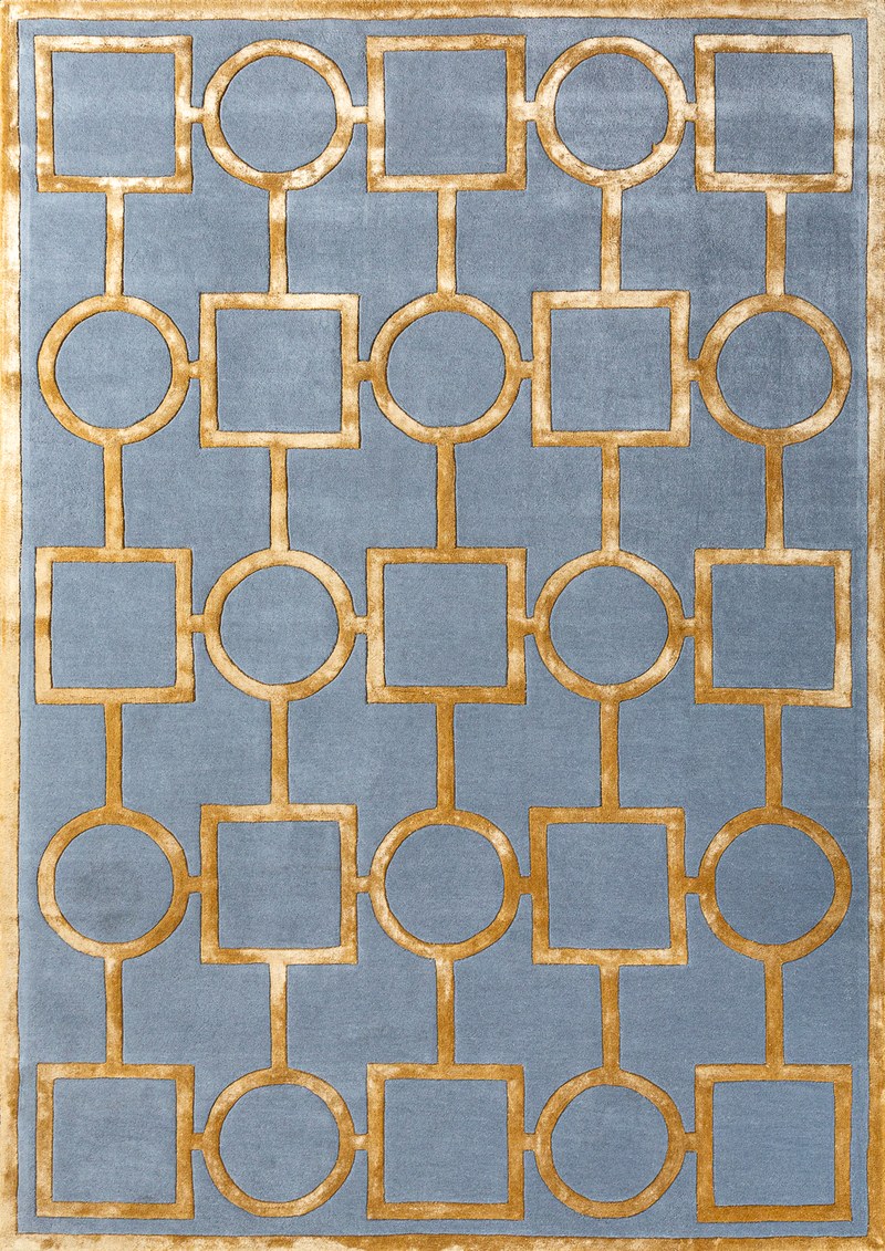 Ковёр Шерсть/Арт-шёлк/Хлопок GEOMETRIC Индия G1-COLOR2