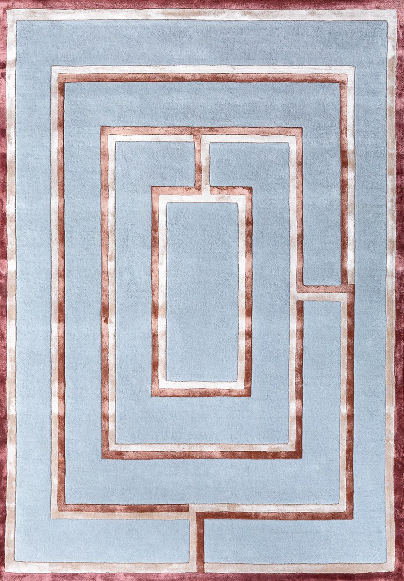 Ковёр Шерсть/Арт-шёлк/Хлопок GEOMETRIC Индия G6-COLOR1