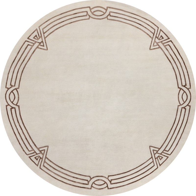 Ковёр_Шерсть/Арт-шёлк/_RUSSEL SQUARE_Индия_BRAID-COL-3(Round)