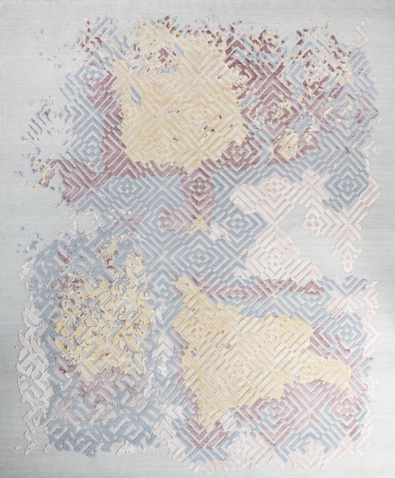 Ковёр Шерсть/Шёлк ABSTRACT GEOMETRIC Индия ART de VIVRE COD-02-COLOR2