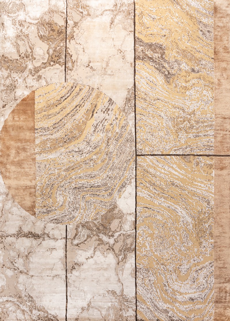 Ковёр_Арт-шёлк/Шерсть/_MARBLE T_Индия_MARBLE-LINES-1-BGE