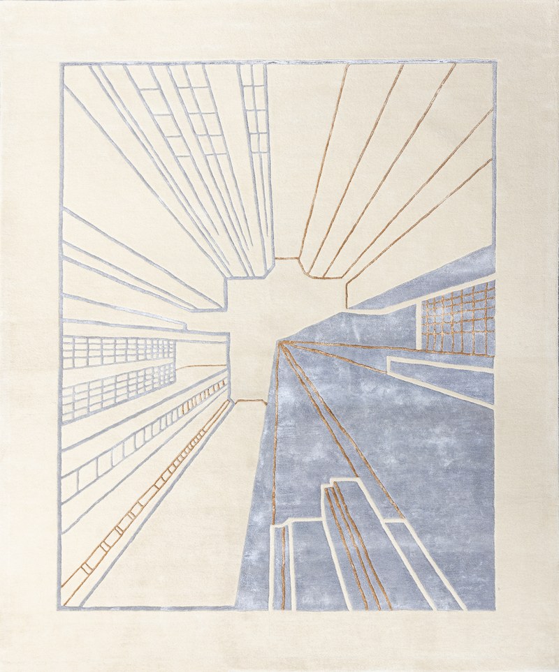 Ковёр Шерсть/Арт-шёлк/Хлопок Art de Vivre by DETALI Индия design Irina Kondrashova «URBAN GEOMETRY-6»