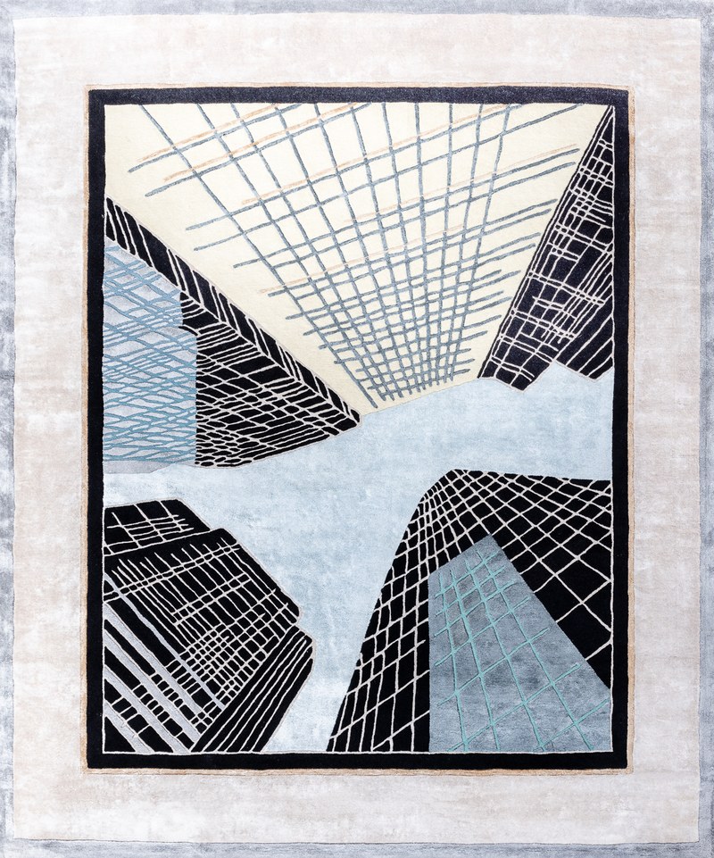 Ковёр Шерсть/Арт-шёлк Art de Vivre by DETALI Индия ART de VIVRE design Irina Kondrashova «URBAN GEOMETRY-1»