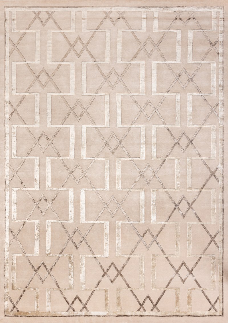 Ковёр Шерсть/Арт-шёлк CARTIE COLLECTION Индия ART de VIVRE ART DECO-7-BGE