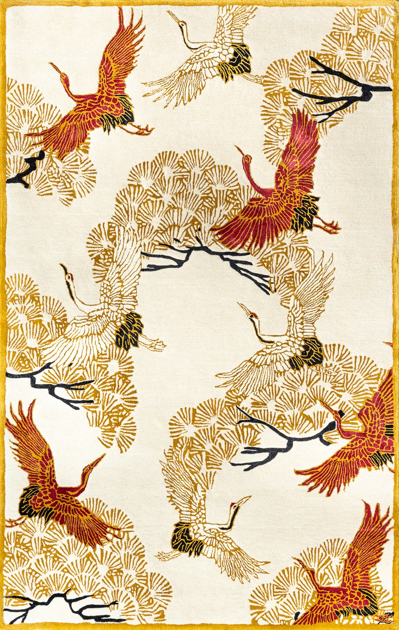 Ковёр Шерсть/Арт-шёлк WENDY COLLECTION Индия ART de VIVRE CRANES IN TREES