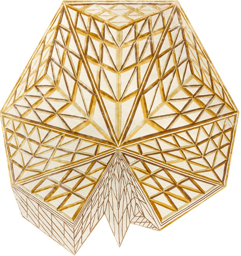 Ковёр Шерсть/Арт-шёлк Art de Vivre by DETALI Индия ART de VIVRE design Victoria Mikhno «INTRICATE BEIGE» Фигура