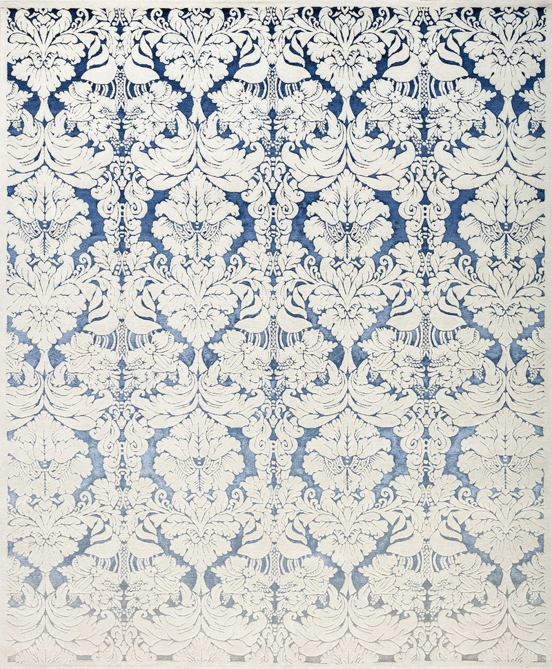 Ковёр Шерсть/Шёлк ART COLLECTION Непал ART de VIVRE DAMASK GR-D.BLUE-L.BLUE(90275)