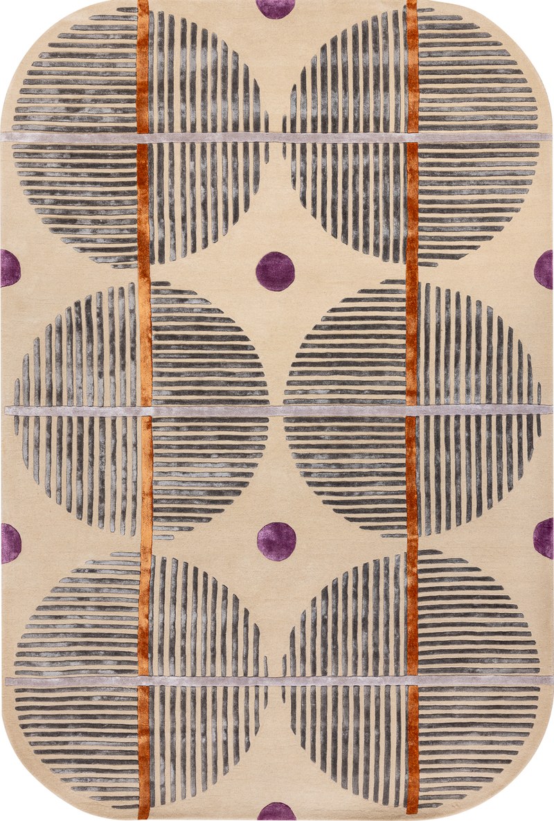 Ковёр Шерсть/Эвкалиптовый шёлк/Хлопок GEOMETRIC Индия ART de VIVRE DESIGN-08A