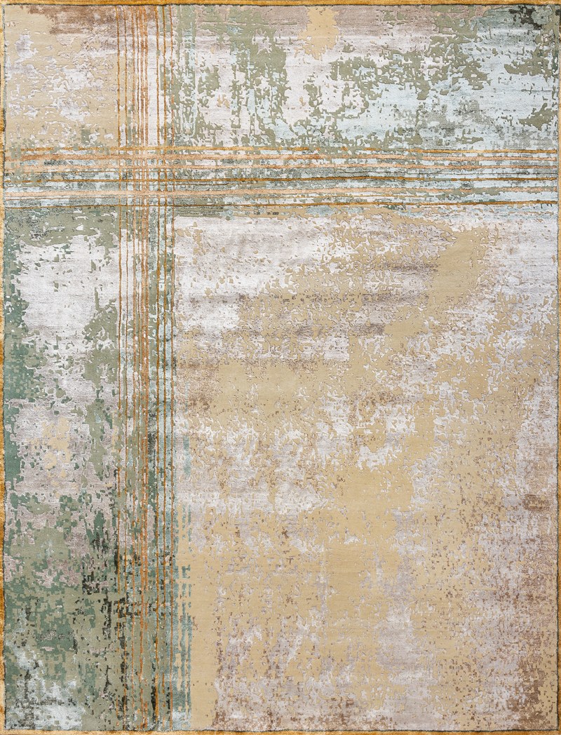 Ковёр_Арт-шёлк/Шерсть/_SAN FRANCISCO_Индия_GOLD-LINES-3-MLT