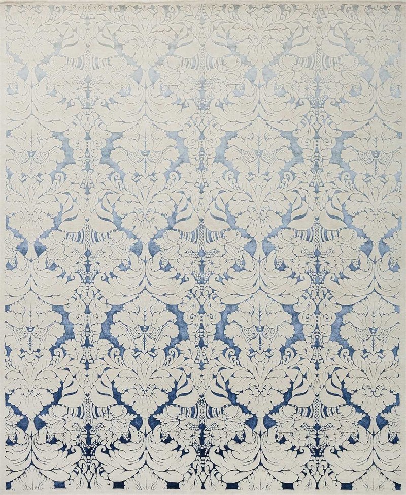 Ковёр Шерсть/Шёлк ART COLLECTION Непал ART de VIVRE DAMASK 2GR-L.BLUE-D.BLUE(90277)