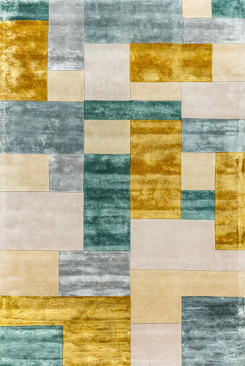 Ковёр Шерсть/Арт-шёлк RIVIERA Индия ART de VIVRE MONDRIAN-04-BEIGE-GREEN