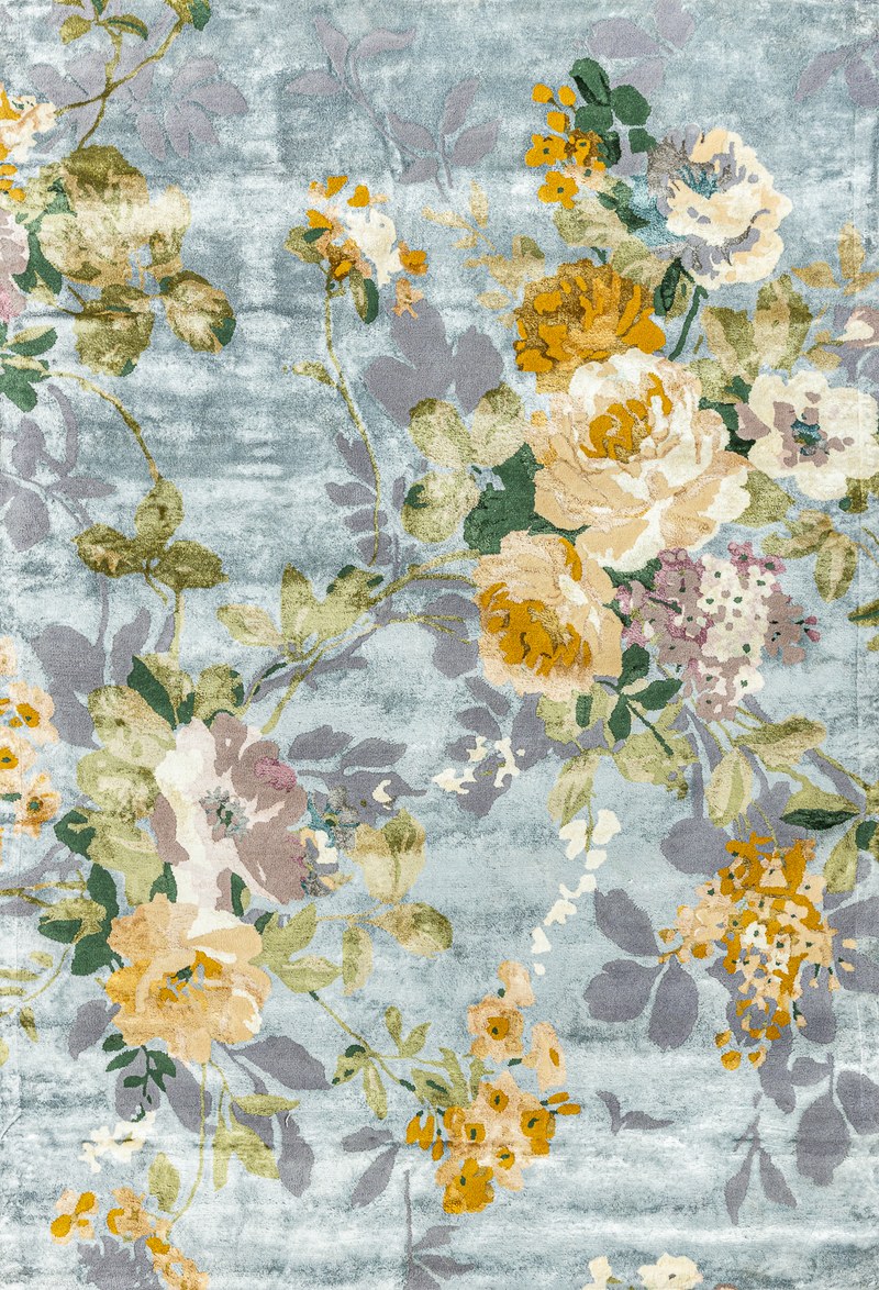 Ковёр Арт-шёлк RIVIERA Индия ART de VIVRE FLOWERS-GREY