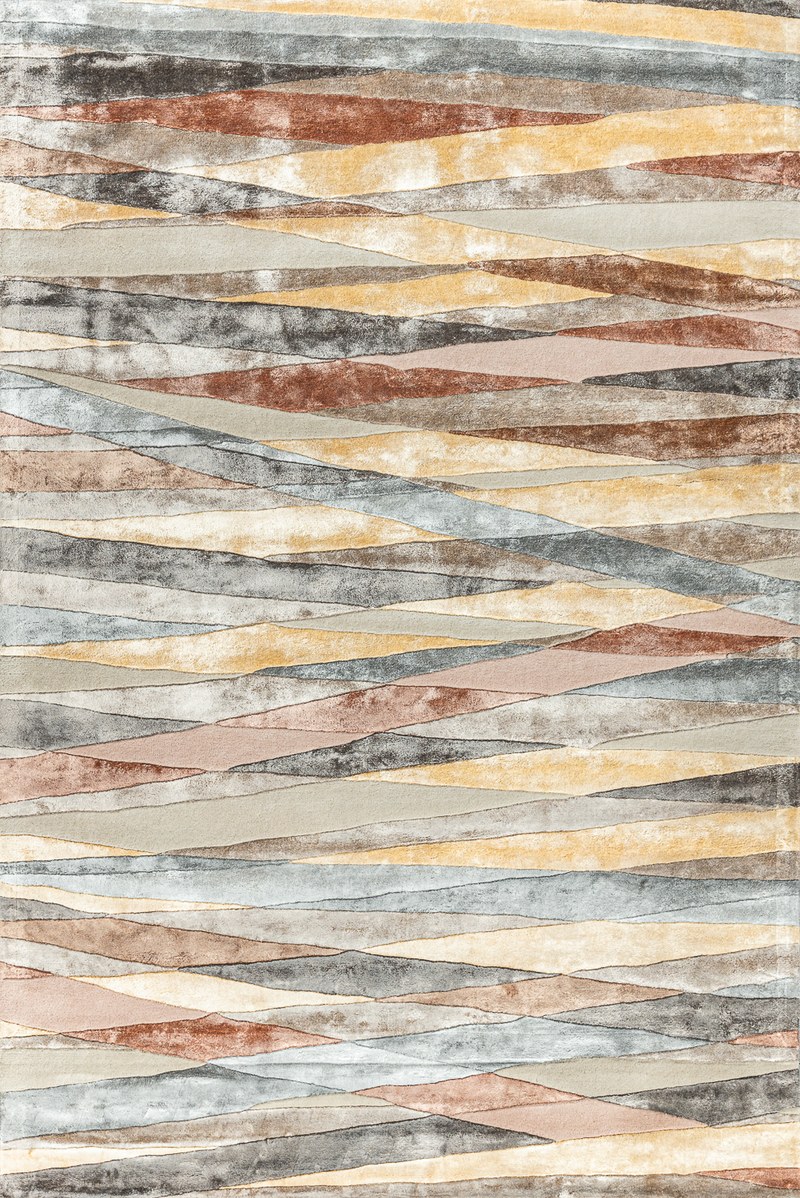 Ковёр Шерсть/Арт-шёлк RIVIERA Индия ART de VIVRE STRIPES-ROSE-MULTI