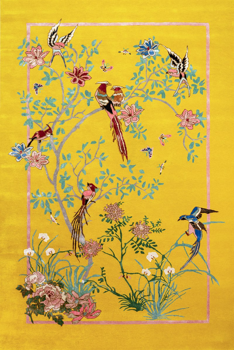 Ковёр Шерсть/Арт-шёлк WENDY COLLECTION Индия ART de VIVRE BIRDSONG YELLOW