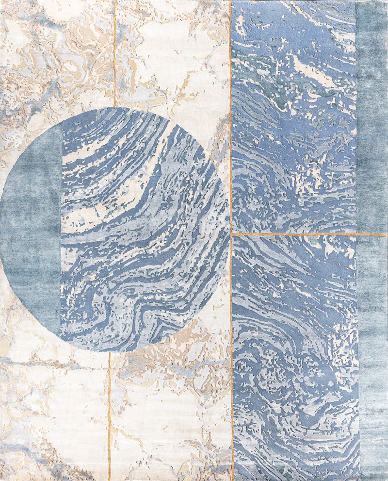 Ковёр Арт-шёлк/Шерсть MARBLE T Индия ART de VIVRE MARBLE-LINES-1-COLOR-2