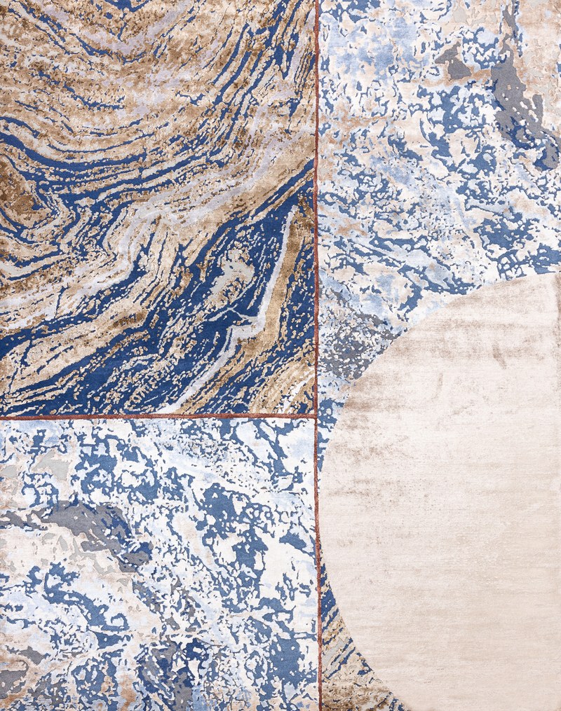Ковёр Шерсть/Арт-шёлк MARBLE T Индия ART de VIVRE MARBLE-LINES-5-COLOR-3