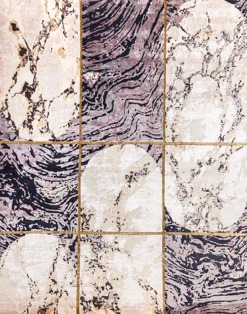 Ковёр Шерсть/Арт-шёлк MARBLE T Индия ART de VIVRE MARBLE-LINES-6-COLOR-2