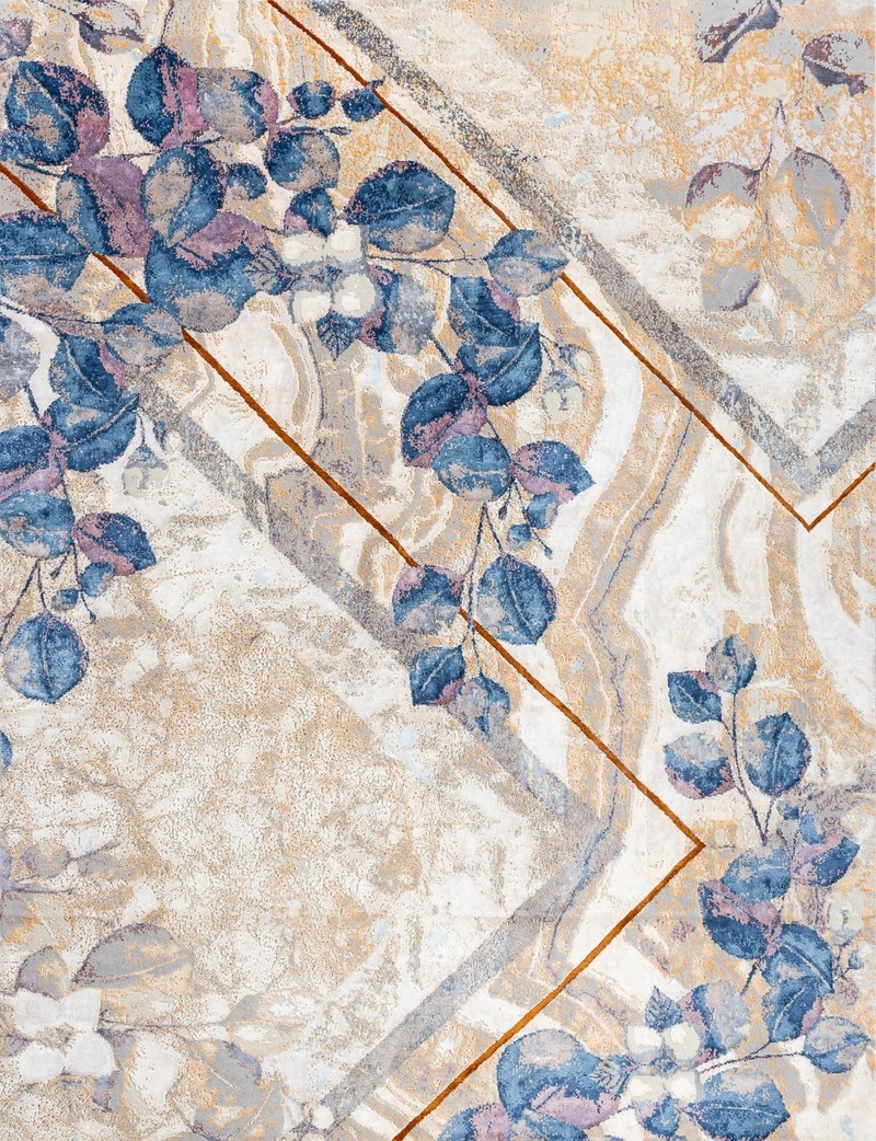 Ковёр Шерсть/Арт-шёлк MARBLE FLOWERS Индия ART de VIVRE Marble Code 14-MLT